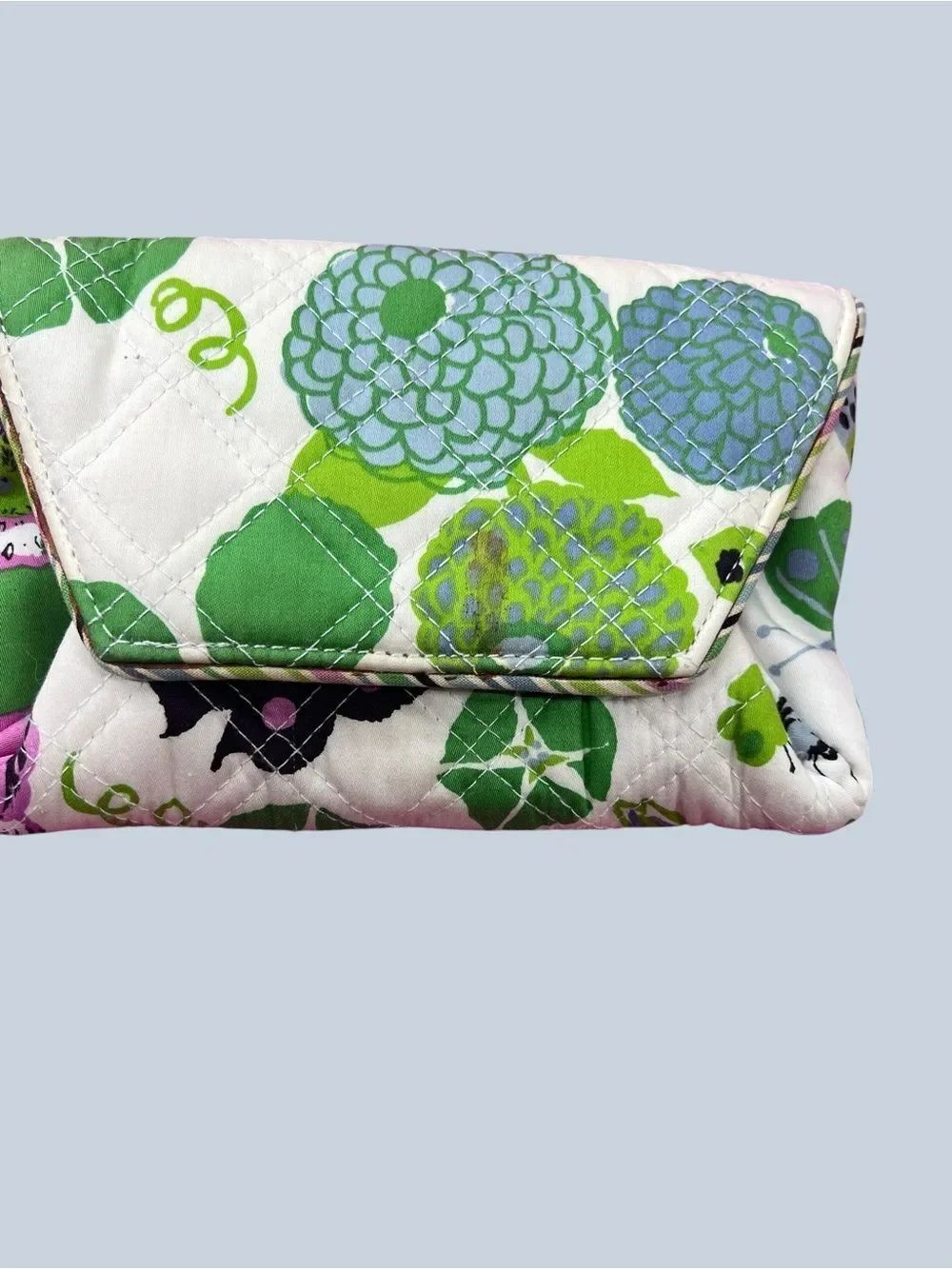 Vera Bradley Spring Butterfly Floral Quilted Fold-Over Wallet/Clutch